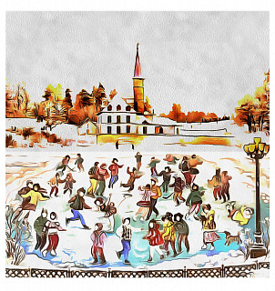 Фото: Зимние забавы у Приоратского дворца